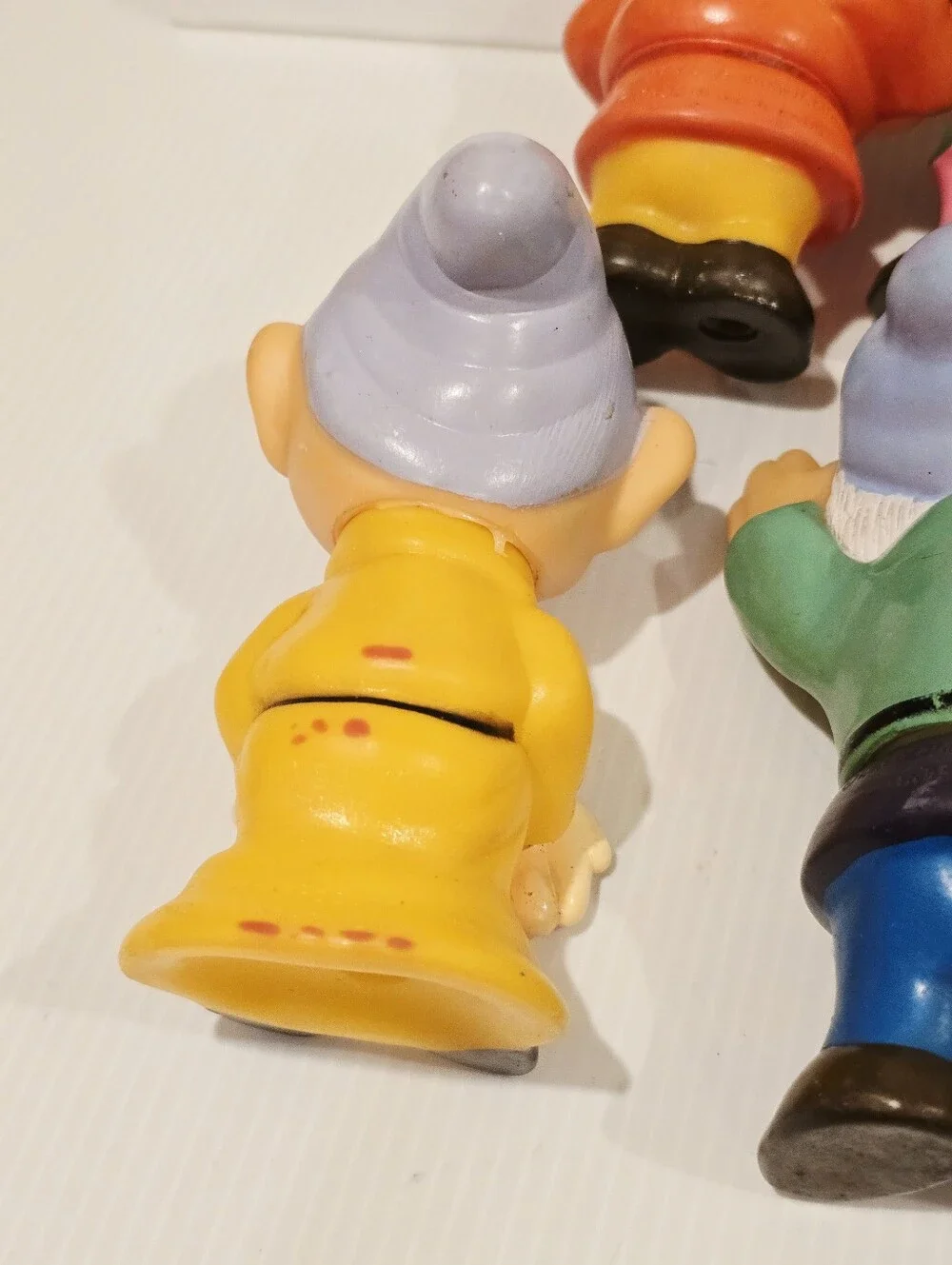 Vintage Disney Seven Dwarfs Toy Figure Rubber Squeak Vinyl